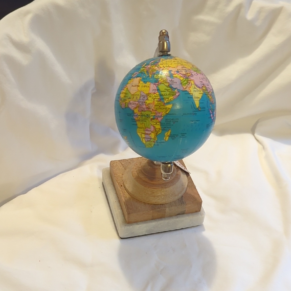 Decorative Globe with Wooden Base